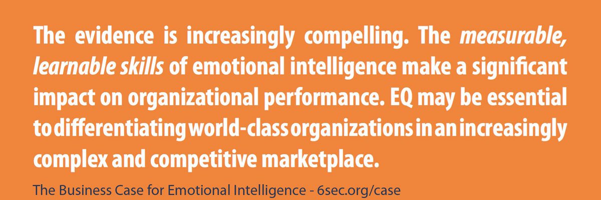 证据越来越引人注目。情绪智力的可衡量，可学习的技能对组织绩效产生了重大影响